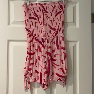 Urban Outfitters Pink Strapless Romper
